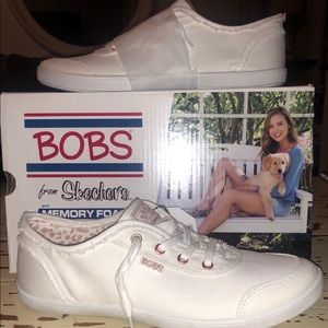 Women’s White BOBS/Skechers Memory Foam